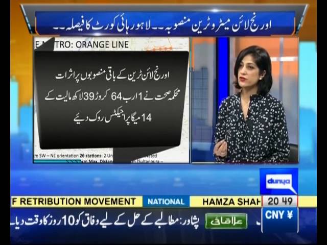 Tonight With Moeed Pirzada: Orange Line Train Mega Project Hurdles !!!