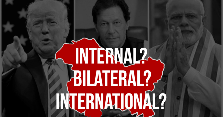 Indian occupied Kashmir: Internal, bilateral or international?